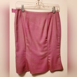 Sigrid Olsen Pink Pencil With Flirty Flare At The Bottom~  Skirt